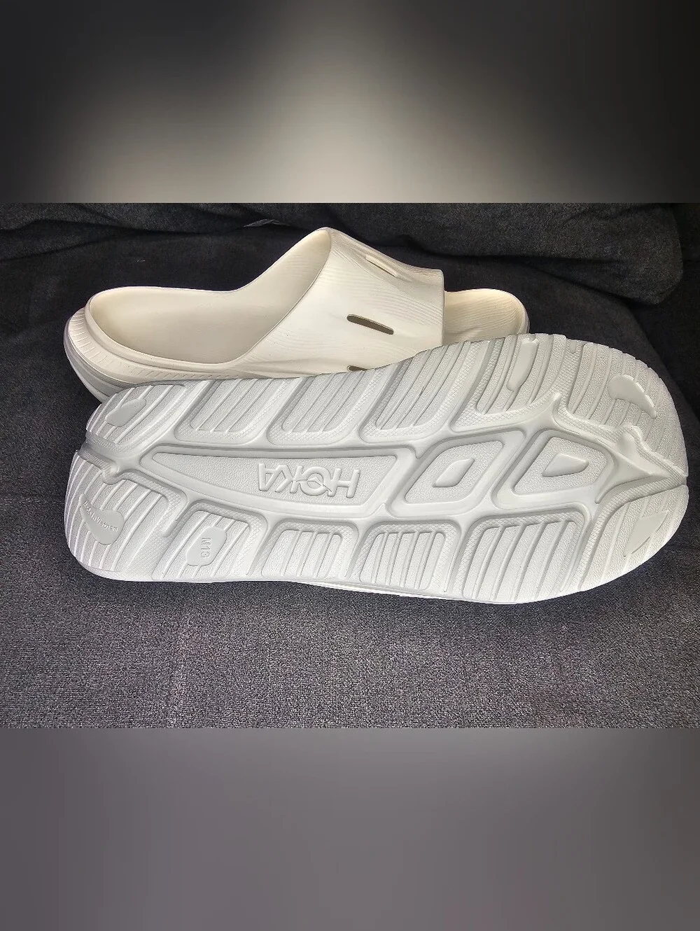 HOKA Men's White Slide Sandals - Lightweight Comfort